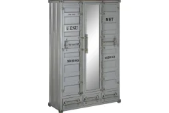 Armario Metálico 112 cm Gris Diseño Container MB-217357