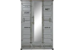 Armario Metálico 112 cm Gris Diseño Container MB-217357