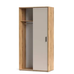 Armario 2 Puertas Correderas Melamina Mauvella-Beig ELBA A031EL17MVG