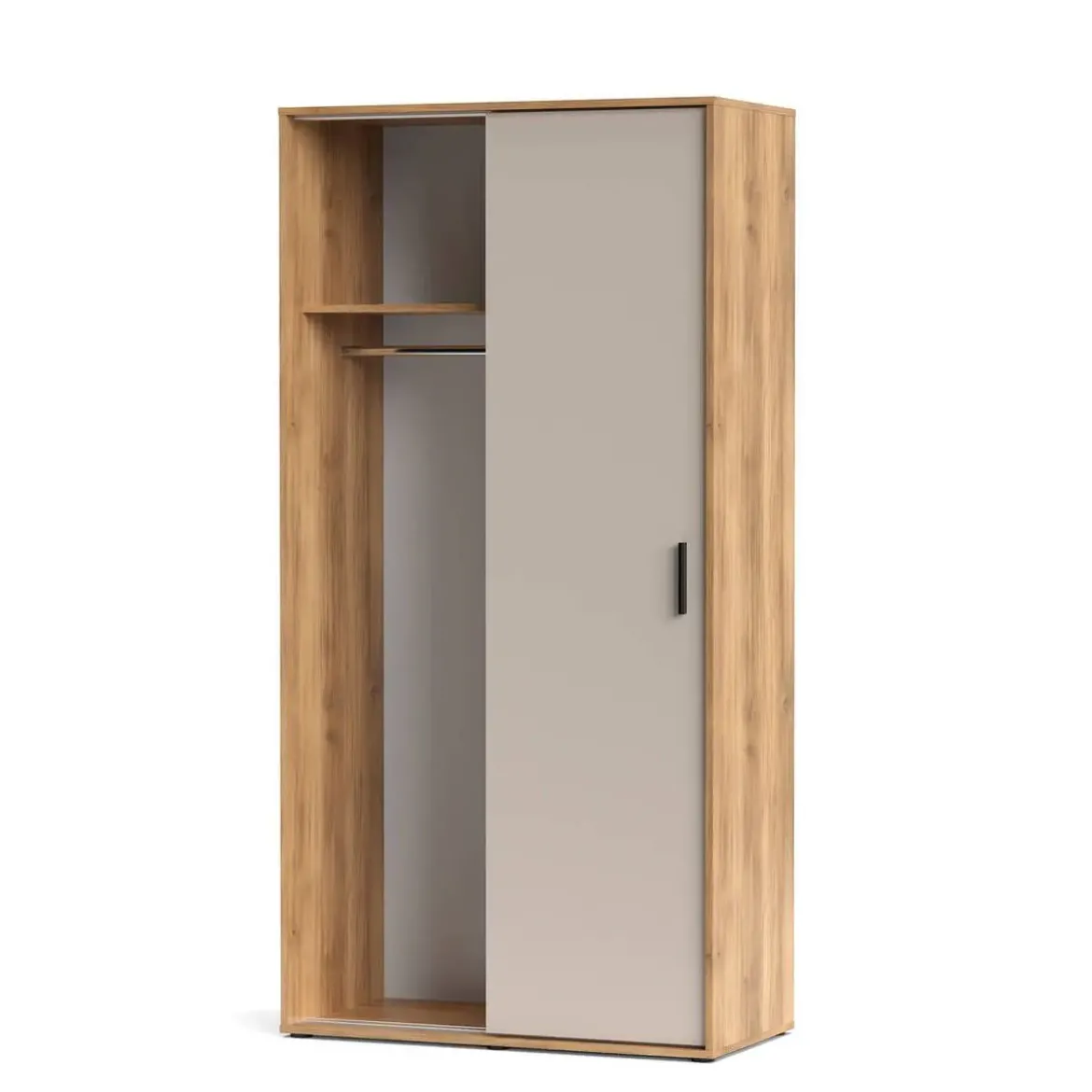 Armario 2 Puertas Correderas Melamina Mauvella-Beig ELBA A031EL17MVG
