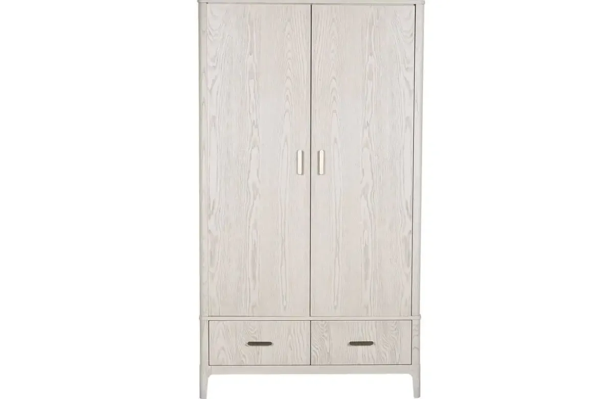 Armario Ropero en MDF Gris Claro con Tiradores Metálicos MB-220060