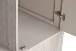 Armario Ropero en MDF Gris Claro con Tiradores Metálicos MB-220060