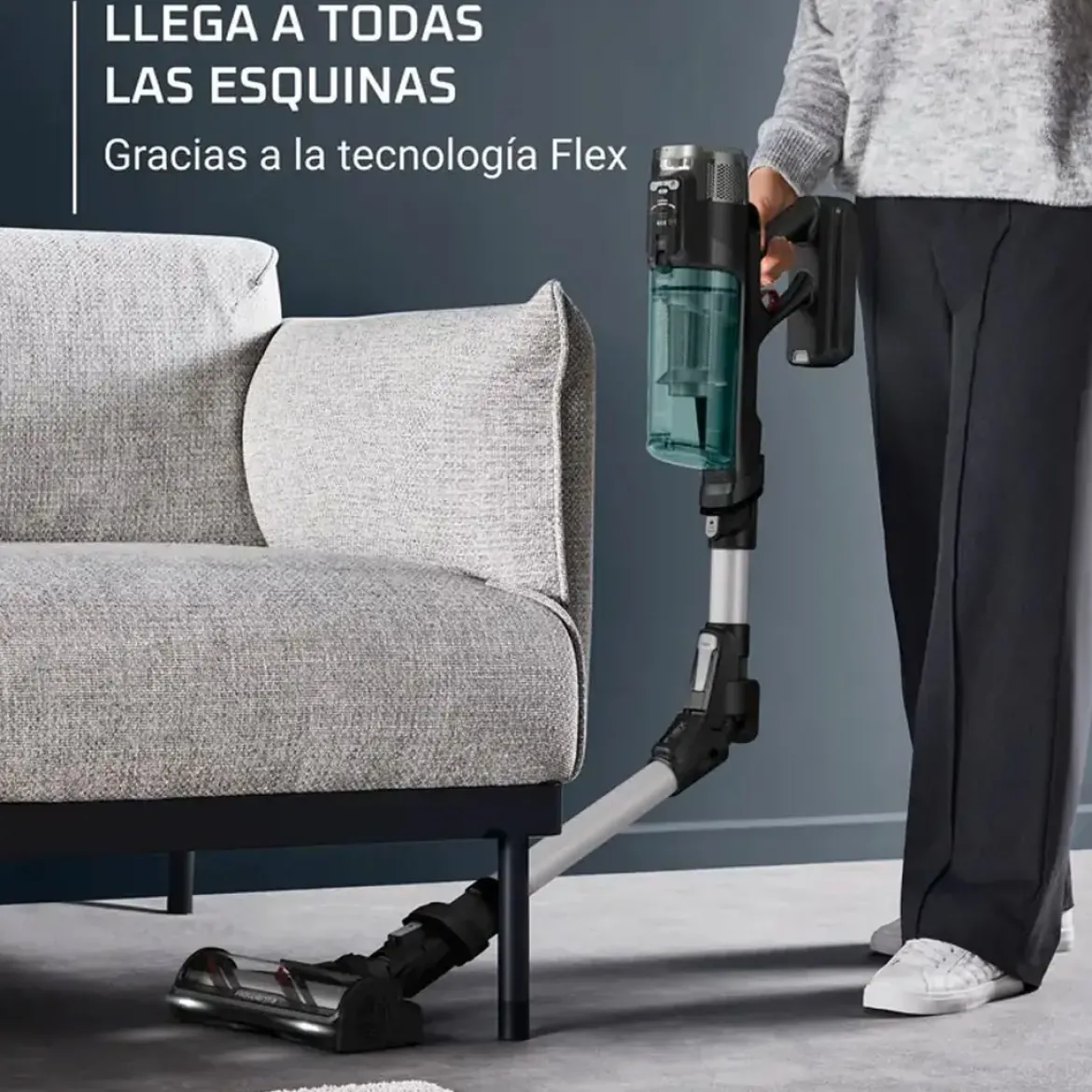 Aspirador Escoba sin Cable Rowenta X-Force Flex 13.60 Allergy RH9A32 + Cepillo Vapor