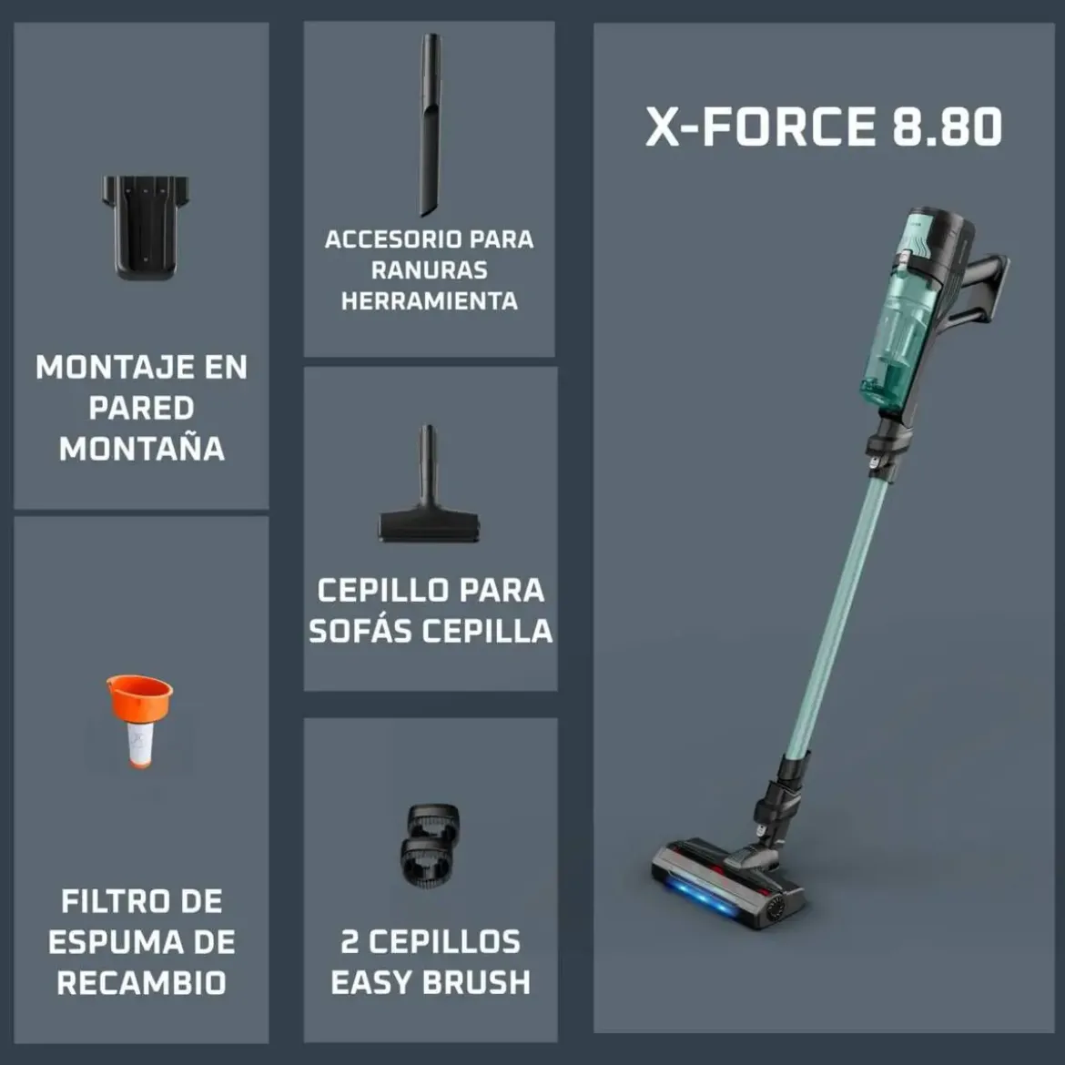 Aspirador Escoba Sin Cable ROWENTA hasta 45 Minutos