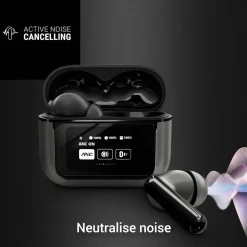 Auriculares Bluetooth Energy Sistem Display ANC True Wireless con cancelación de ruido 45917