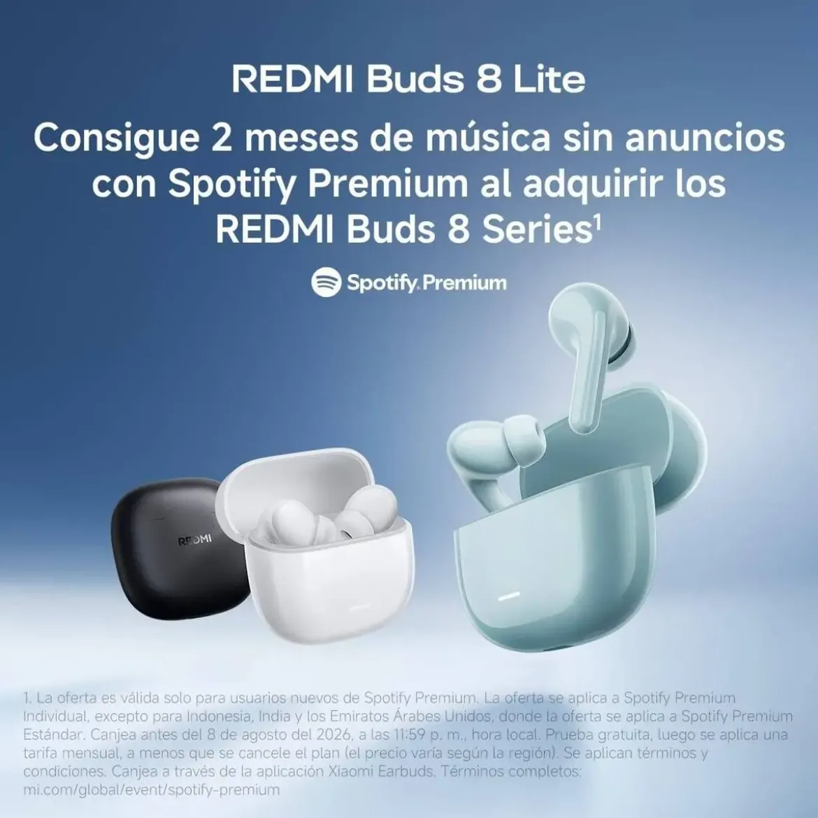 Auriculares Bluetooth Xiaomi Redmi BHR08OLGL Buds 8 Lite Blanco