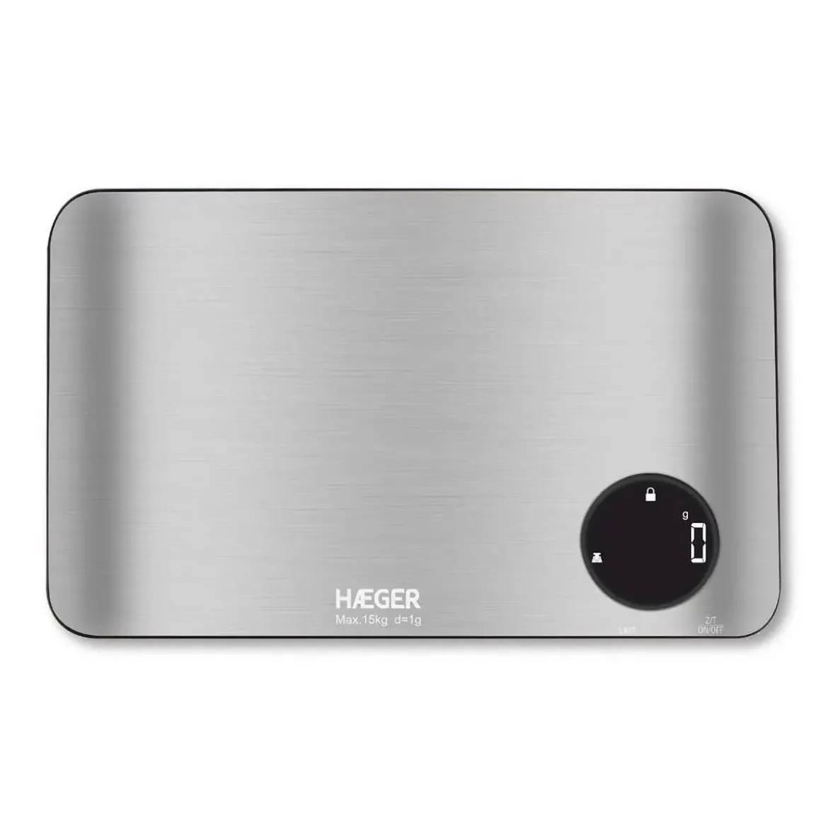 Balanza de Cocina Digital Acero Inoxidable 15 KG HAEGER KSDIG012A