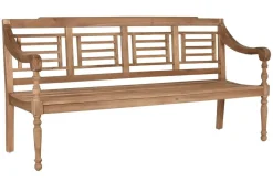 Banco de Jardín de Madera Teca Natural MB-213850