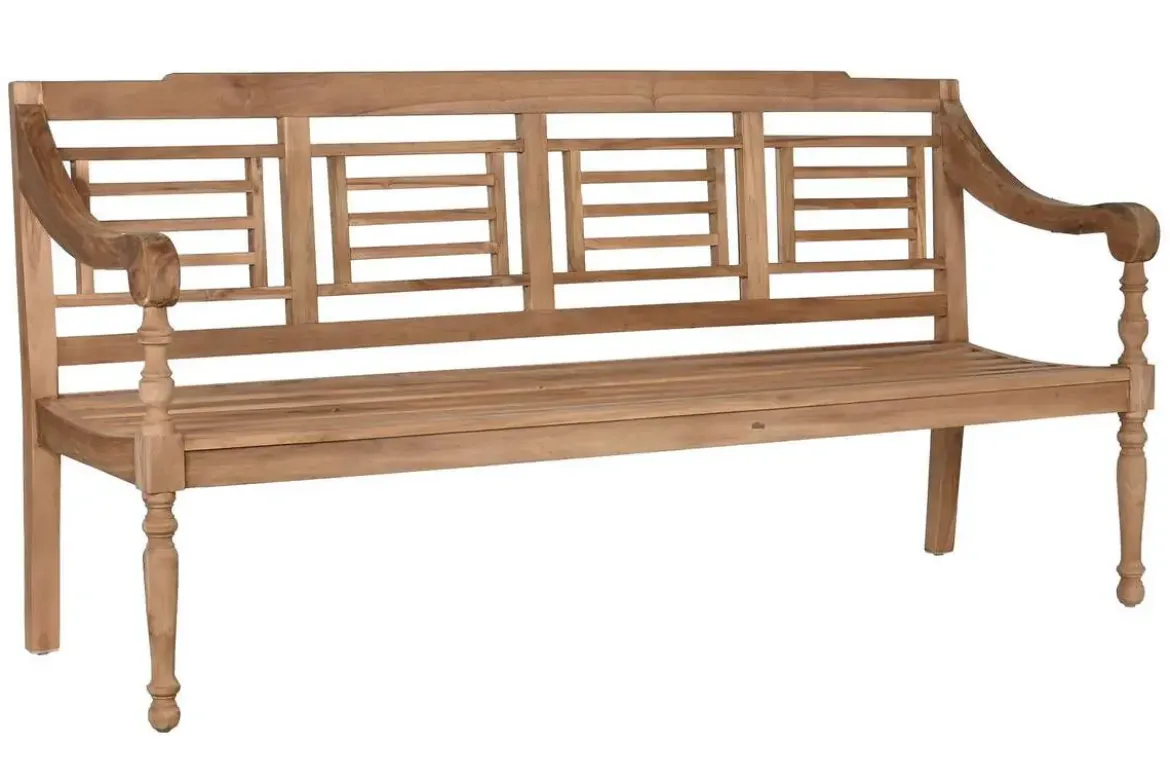 Banco de Jardín de Madera Teca Natural MB-213850