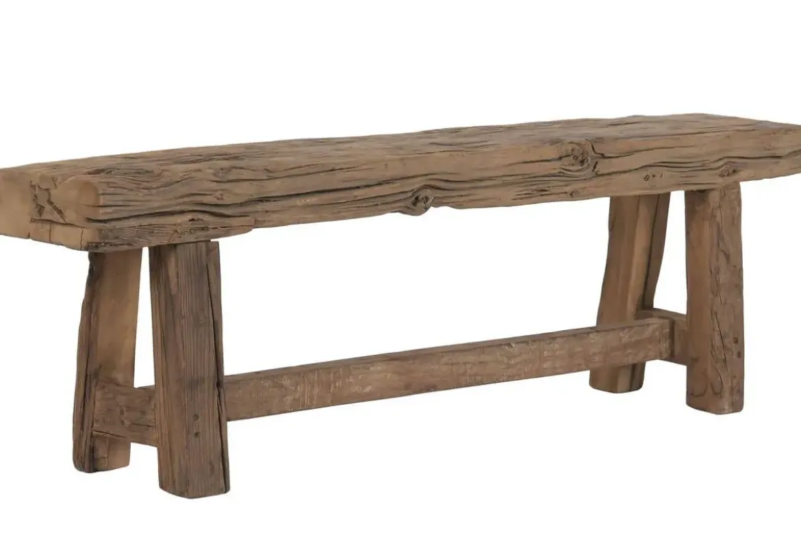 Banco de Madera Reciclada Rústico Color Marrón MB-224030
