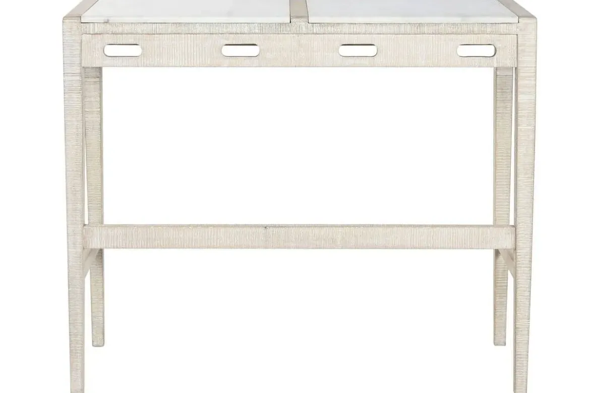 Barra de Cocina en Mármol y Madera con Taburetes MB-220151