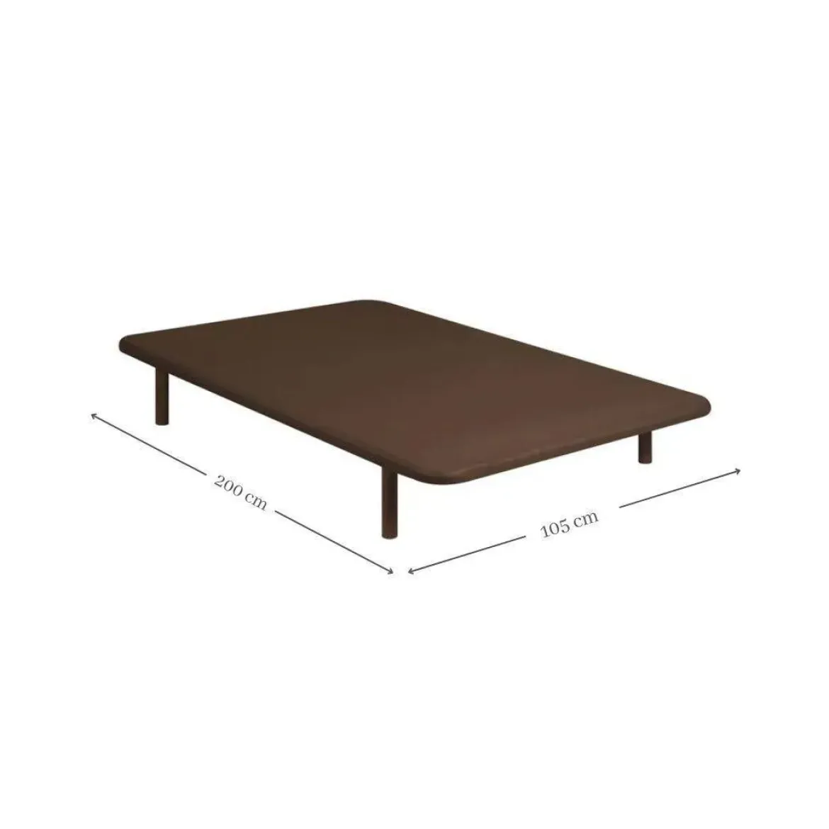 Base Tapizada Transpirable 105x200 cm color Wengue DL12084