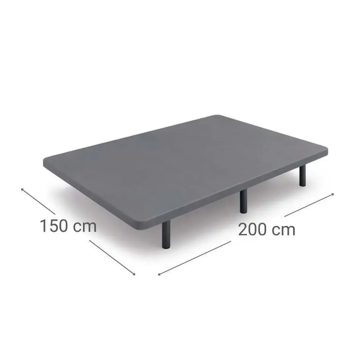Base tapizada 150x200 color Gris DSUEÑOS BT-205