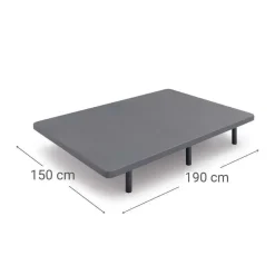 Base tapizada 150x190 color Gris DSUEÑOS BT-205