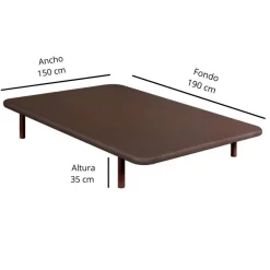Base WENGUE de 150x190 cm DIVANLIN 3D de SUNLAY
