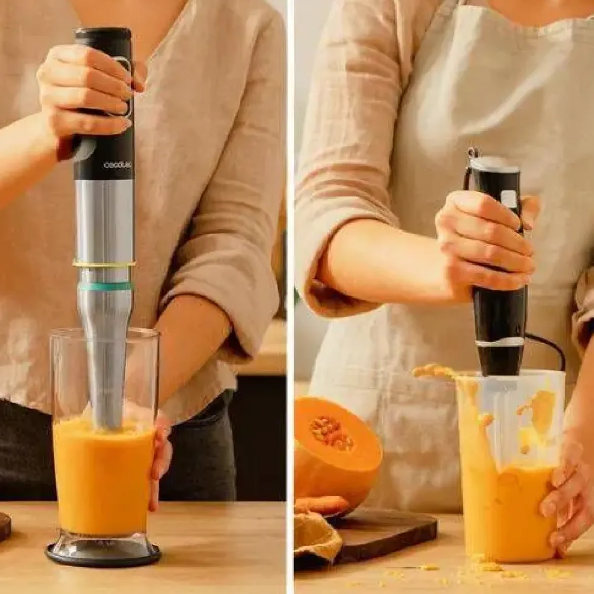 Batidora de Mano con Vaso Katana 15 Jar G. 1500 W21 d Velocidades y Turbo 3969 CECOTEC
