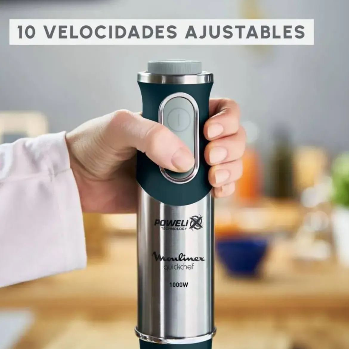 Batidora de Mano Moulinex Quickchef 3 en 1 1000W DD6554F0