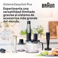 Batidora de Mano 1000W con Vaso Medidor y Lunch Box BRAUN MQ7000XLUNCH
