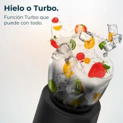 Batidora de Vaso Acero Inoxidable 2000 W POWER BLACK TITANIUM 2000MAX MIX GO 4383