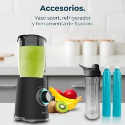 Batidora de Vaso Acero Inoxidable 2000 W POWER BLACK TITANIUM 2000MAX MIX GO 4383