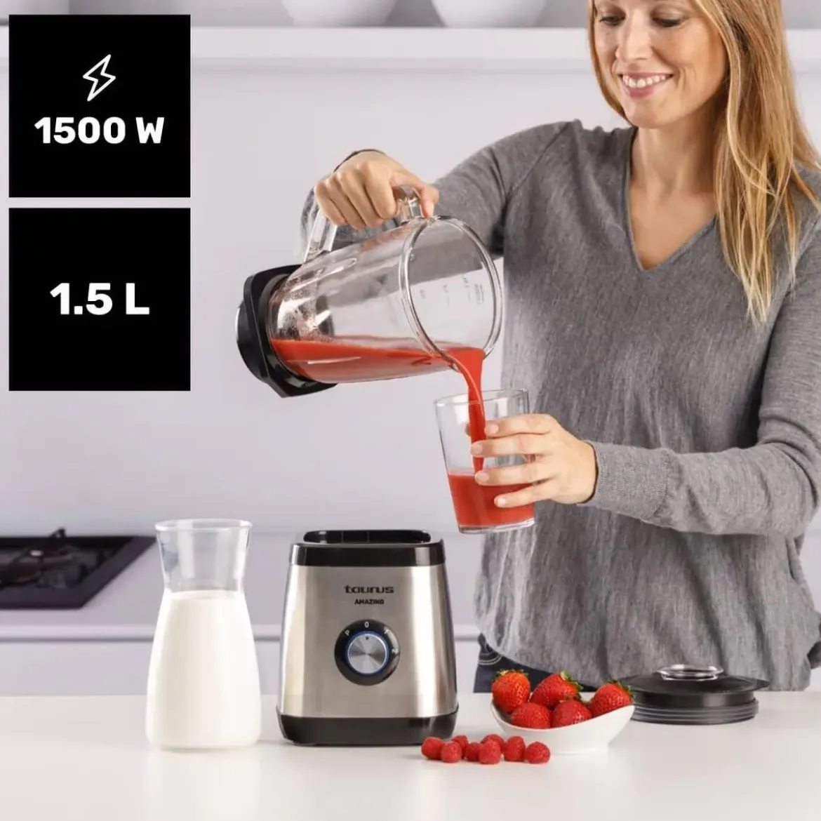 Batidora de Vaso Taurus Magnum 1500 1500W 8414234124517