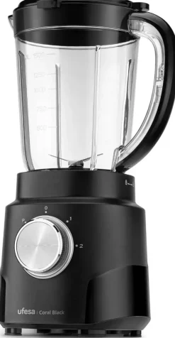 Batidora de Vaso Ufesa 1.5L 2 Velocidades + Turbo 4 Cuchillas Inox Coral Black PROTE CORALBLACK