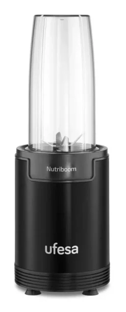 Batidora de Vaso Ufesa Nutriboom 900W con 2 Vasos y Cuchillas Inox Negro