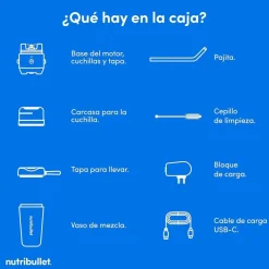 Batidora Nutribullet Flip 11.1V vaso 590ml USB-C NBP016B