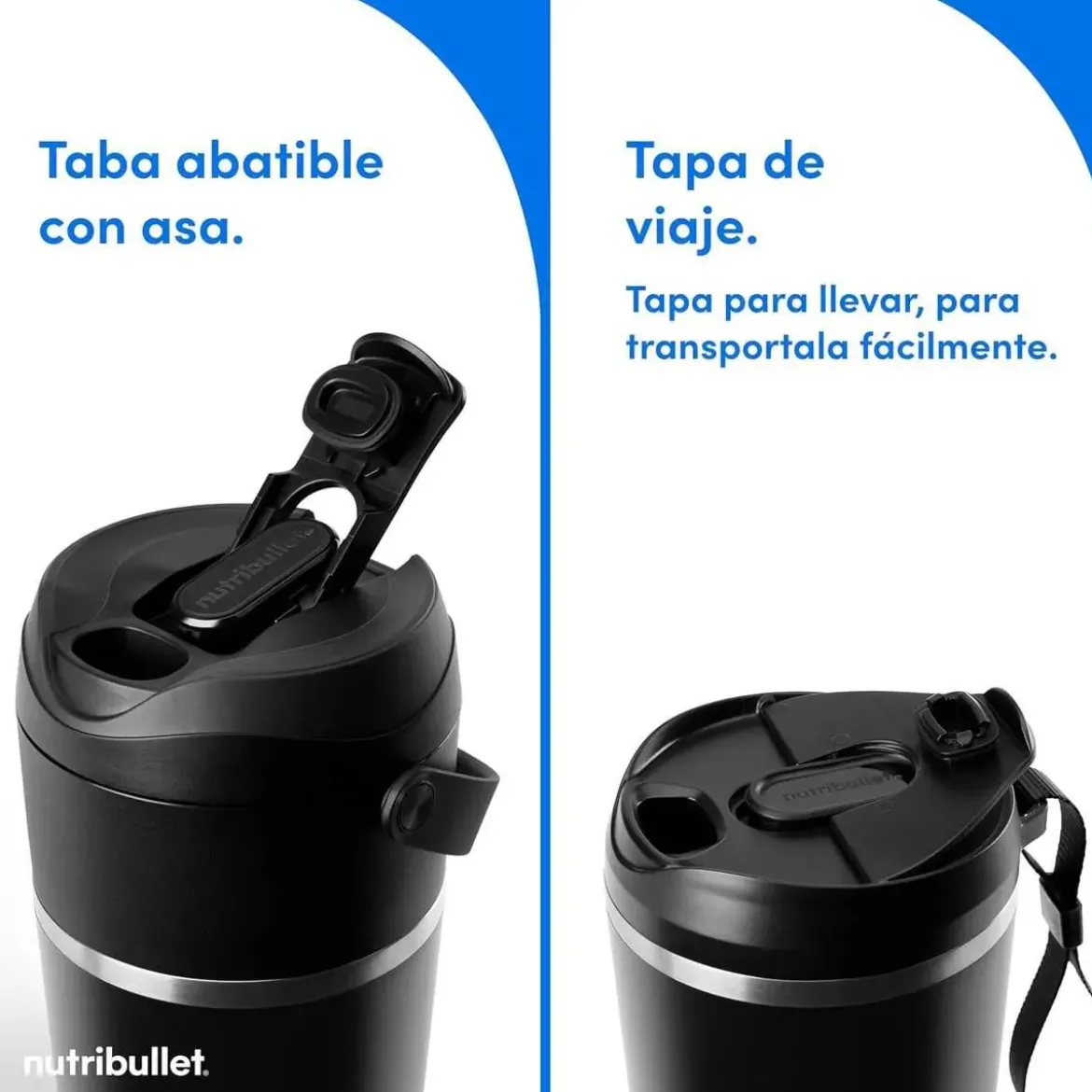 Batidora Nutribullet Flip 11.1V vaso 590ml USB-C NBP016B