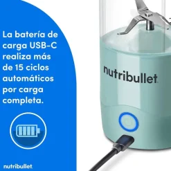 Batidora Personal Nutribullet Portátil USB-C Azul Turquesa NBP003LBL