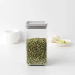 Bote Cuadrado de Plástico Apilable con Tapa Hermética TASTY+ 1,6 L 122484