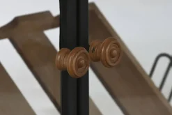 Botellero de Pared Industrial en Madera y Metal con Cristal MB-215977