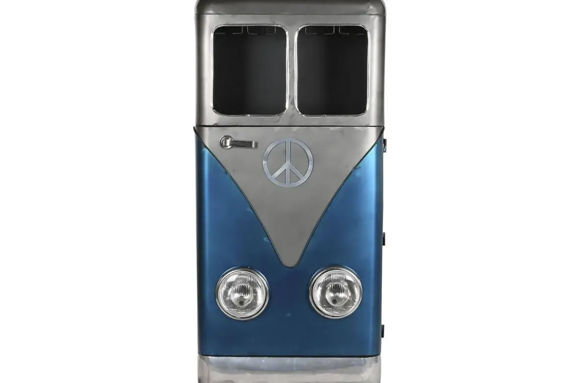 Botellero Metálico Vintage Furgoneta Azul MB-211963