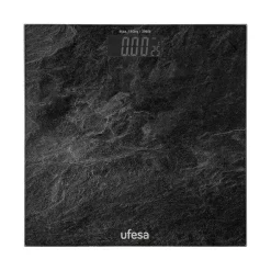 Báscula Baño UFESA Lausane 180kg Vidrio Templado Negra LAUSANE