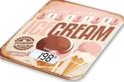 Báscula de Cocina Electrónica BEURER 5 Kg Cristal KS19ICECREAM