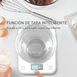Báscula de Cocina Tefal de Vidrio Templado con Pantalla LED BC50U0