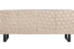 Buffet de Acacia con Patas de Metal y 4 Puertas MB-227287