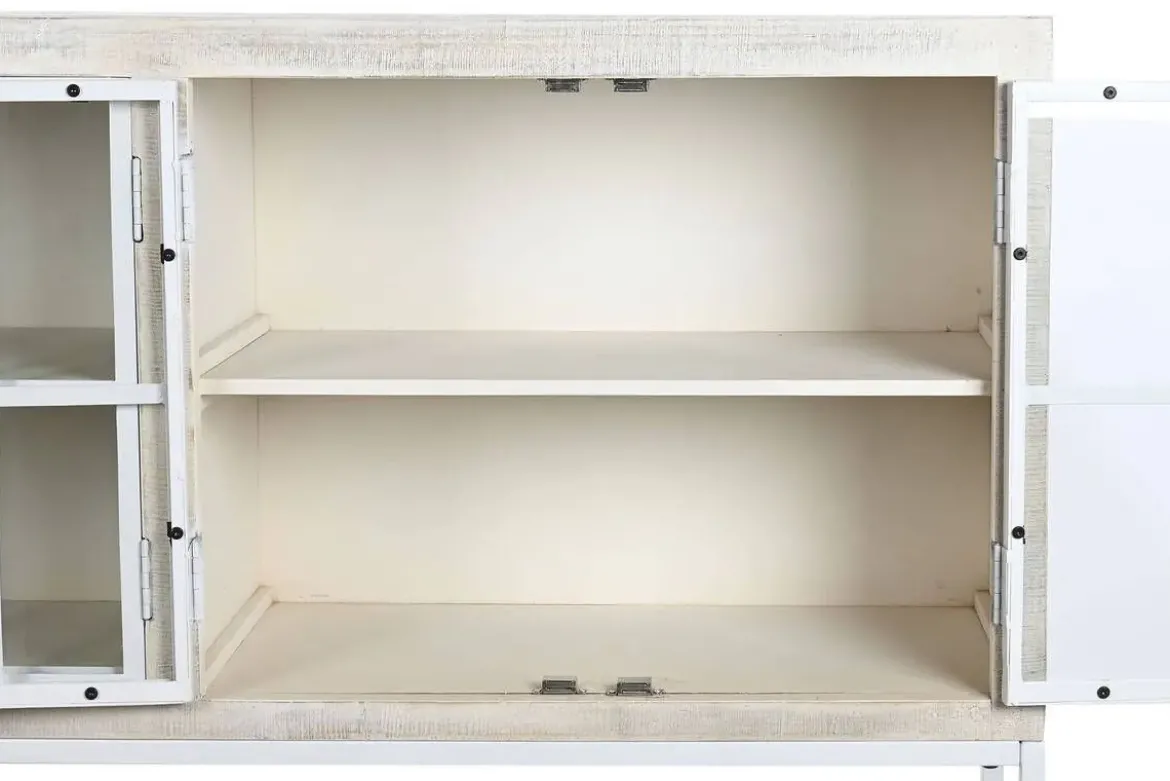 Buffet de Madera de Mango y Metal Blanco Decapé MB-205847