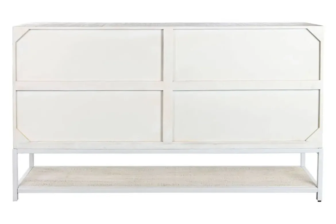 Buffet de Madera de Mango y Metal Blanco Decapé MB-205847