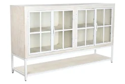 Buffet de Madera de Mango y Metal Blanco Decapé MB-205847