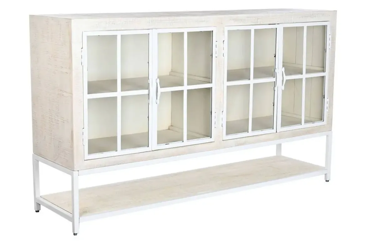 Buffet de Madera de Mango y Metal Blanco Decapé MB-205847