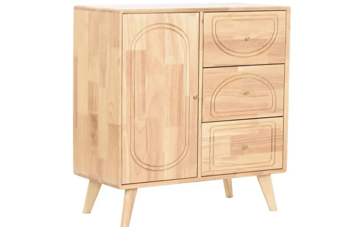 Buffet de Madera Rubberwood Acabado Natural MB-219987