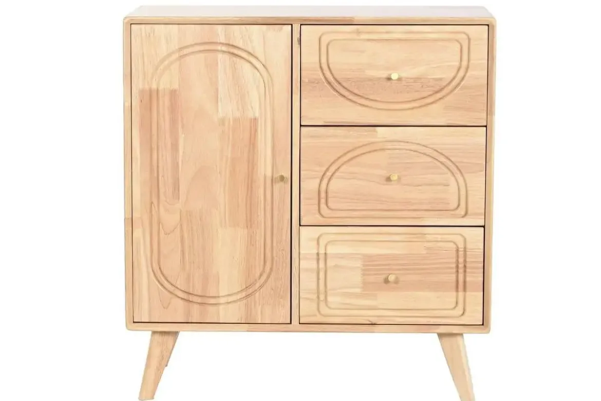 Buffet de Madera Rubberwood Acabado Natural MB-219987