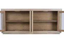 Buffet de Olmo Macizo con 4 Puertas de Cristal MB-226314