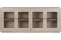 Buffet de Olmo Macizo con 4 Puertas de Cristal MB-226314