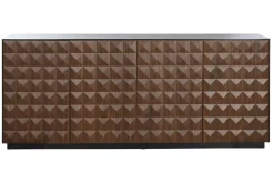 Buffet de Salón MDF Marrón con 4 Puertas y Relieve de Rombos MB-217312