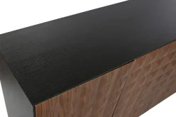 Buffet de Salón MDF Marrón con 4 Puertas y Relieve de Rombos MB-217312