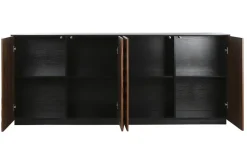 Buffet de Salón MDF Marrón con 4 Puertas y Relieve de Rombos MB-217312