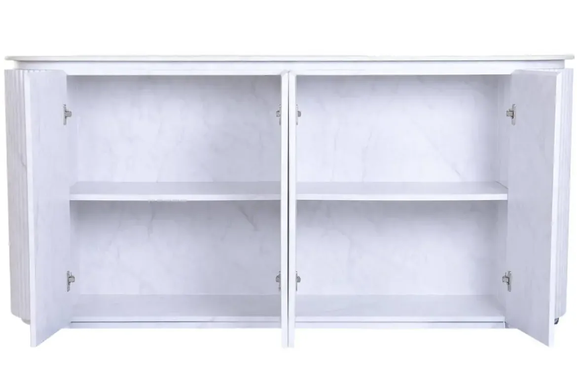 Buffet Moderno Estructura de MDF con Granito Blanco MB-226676