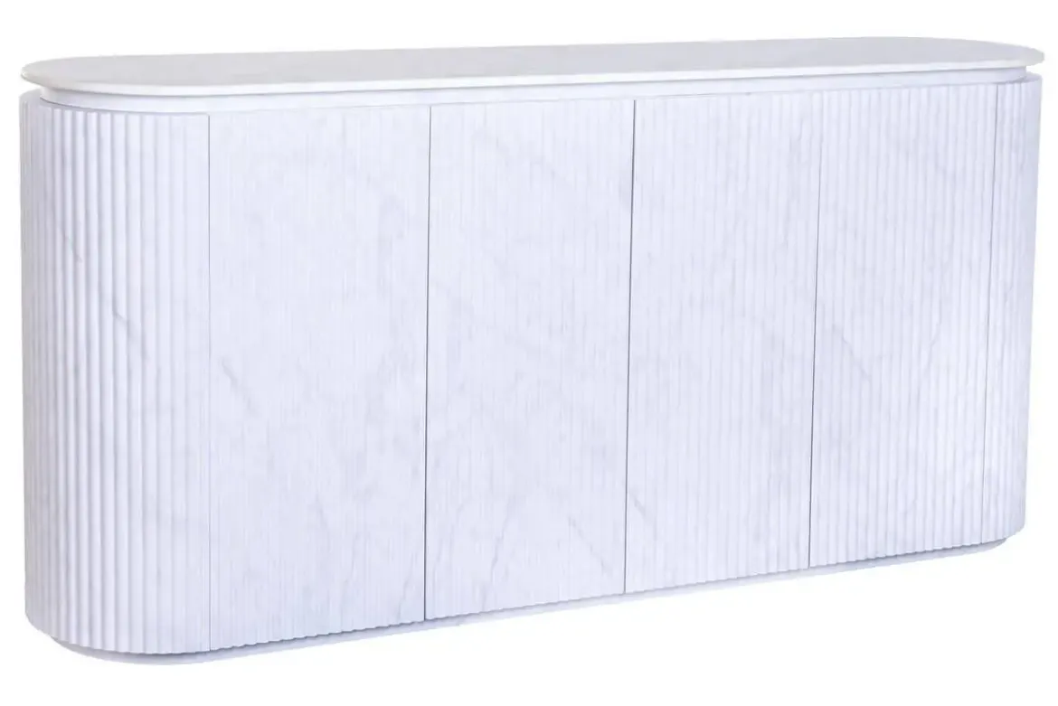 Buffet Moderno Estructura de MDF con Granito Blanco MB-226676